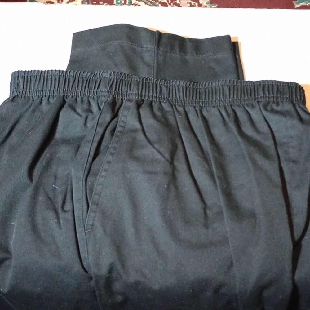 Cabin Creek 14 tall women's stretchy top black dress pants